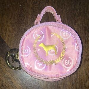 Victoria’s Secret Pink Mini Pouch with Gold Dog Design